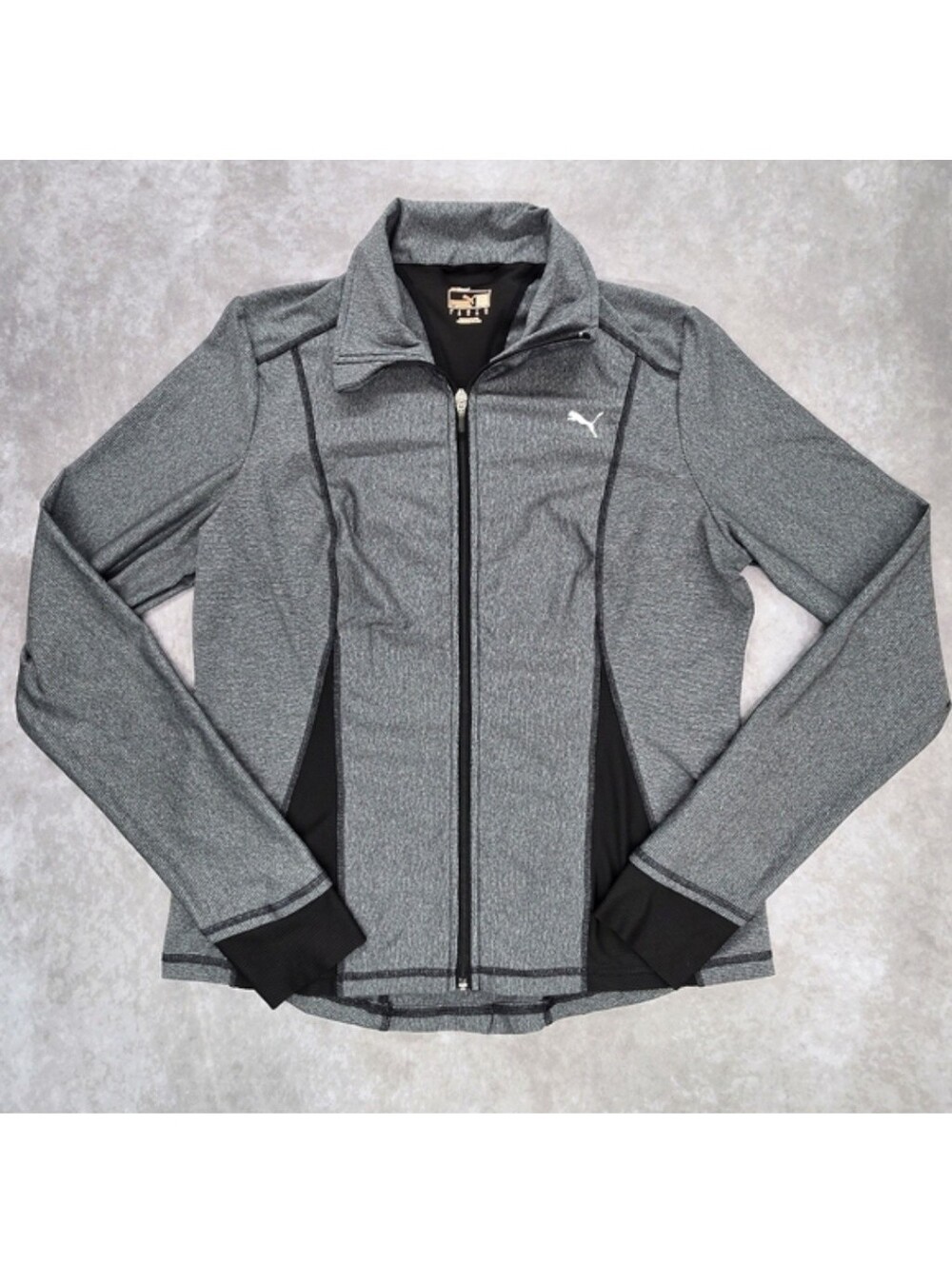 Puma Ribbed Zip-Up Athletic Jacket